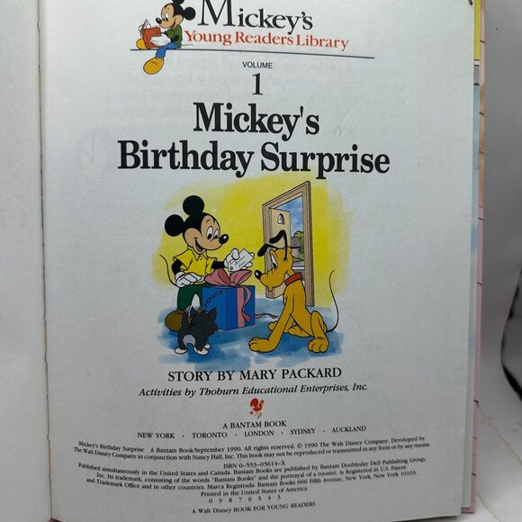 Mickeys Young Readers Library Volume 1 Mickeys Birthday Surprise Hardcover Book - Picture 4 of 4